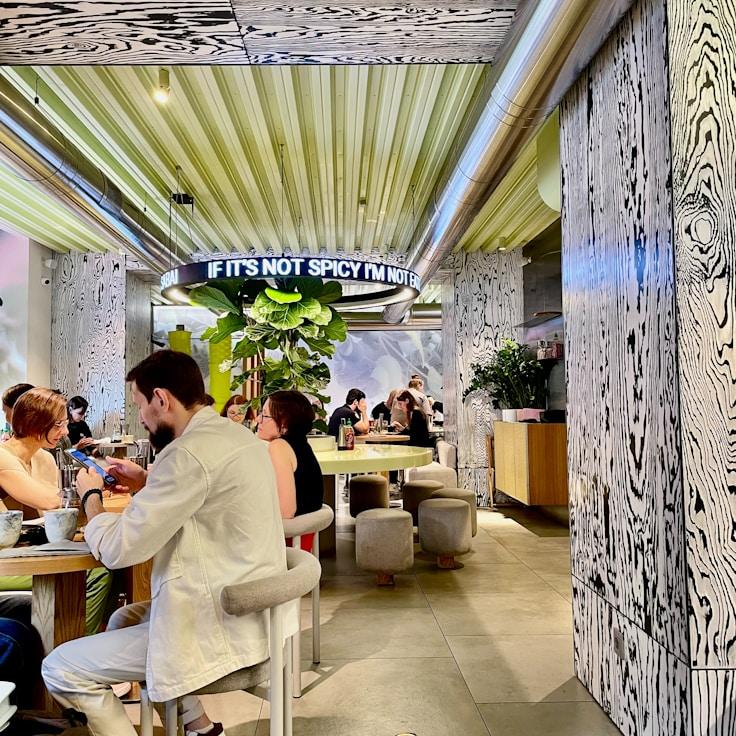 Shared dining and family-style food on a table